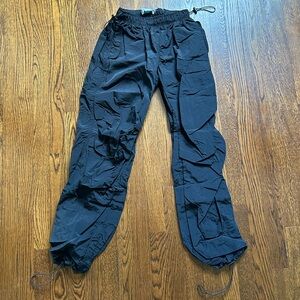 Bershka Black Parachute Pants
